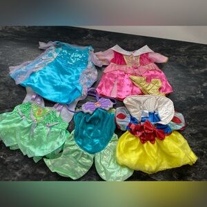 🖤3/60 Build-A-Bear Princess Costume Collection - Pink, Blue, Green, Yellow